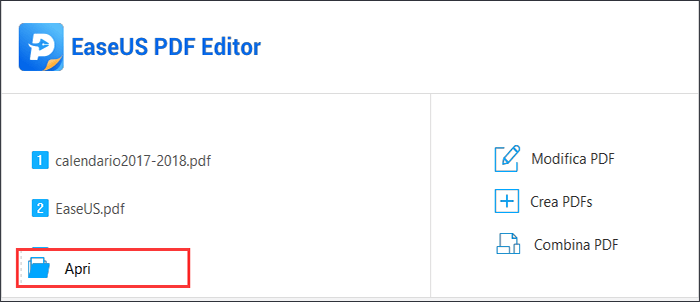 aprire file pdf