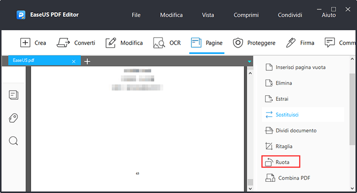 Ruota un PDF su Windows
